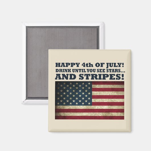 Sonniger 4. Juli Magnet (Vorderseite/Rückseite)