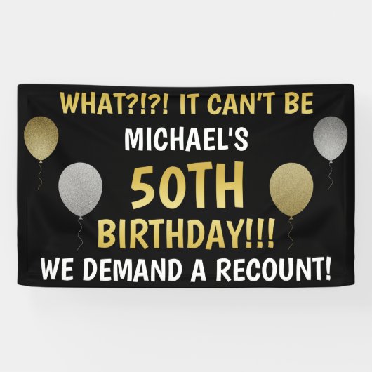 Sonniger 50. Geburtstag (Umrechnung) Banner (Horizontal)