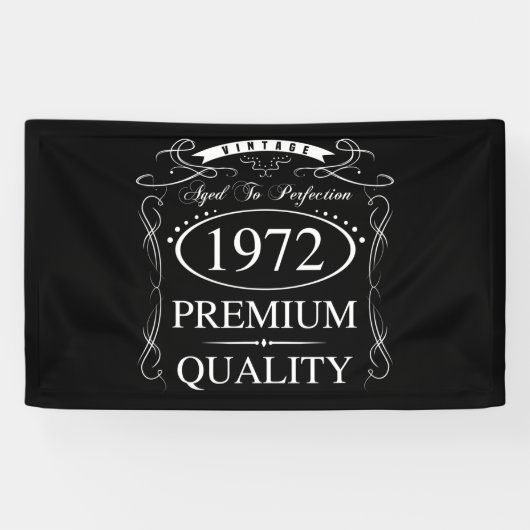 Sonniger 50. Geburtstag Vintag 1972 Banner (Horizontal)