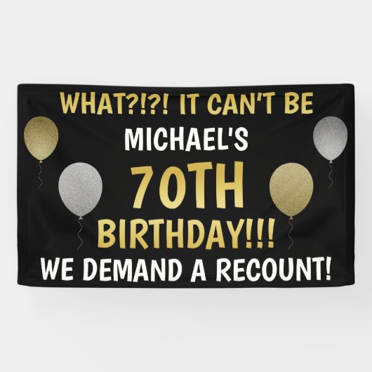 Sonniger 70. Geburtstag (Umrechnung) Banner (Horizontal)