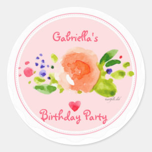 Sonniger Aquarell-Aufkleber Runder Aufkleber