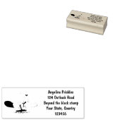 Sonniger Biber mit Kettensäge Cartoon Spaß Gummistempel (Stempel)