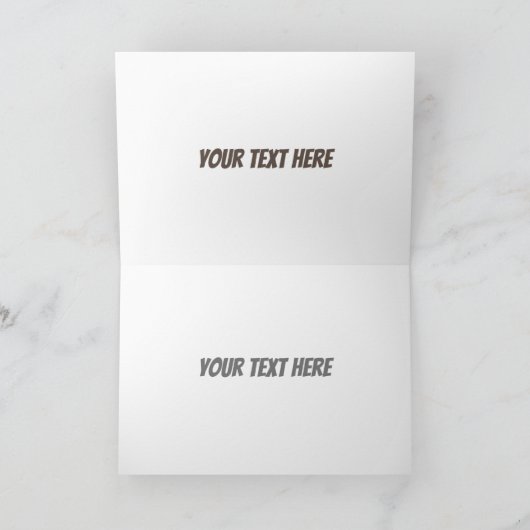 Sonniger Biber mit Kettensäge Cartoon Spaß Karte (Innenseite)