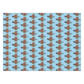 Sonniger Biber mit Kettensäge Cartoon Spaß Tischdecke (Vorderseite (Horizontal))