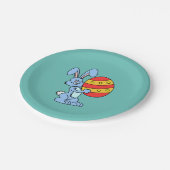 Sonniger Cartoon mit Ostereier Pappteller (Schrägansicht)