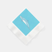 Sonniger Delphin im Ozean Serviette (Ecke)