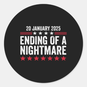 Sonniger Einweihungstag Ende einer Beängstigenden  Runder Aufkleber