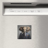 Sonniger Elefant im Anzug Magnet (In Situ (Geschirrspüler))