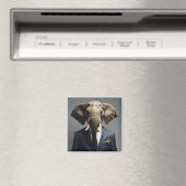 Sonniger Elefant im Anzug Magnet (In Situ (Geschirrspüler))