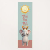 Sonniger Elefant & Tiger Serenity Yogamatte (Vorderseite)