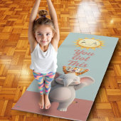 Sonniger Elefant & Tiger Serenity Yogamatte