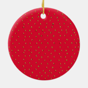 Sonniger Erdbeerhintergrund rot Keramikornament