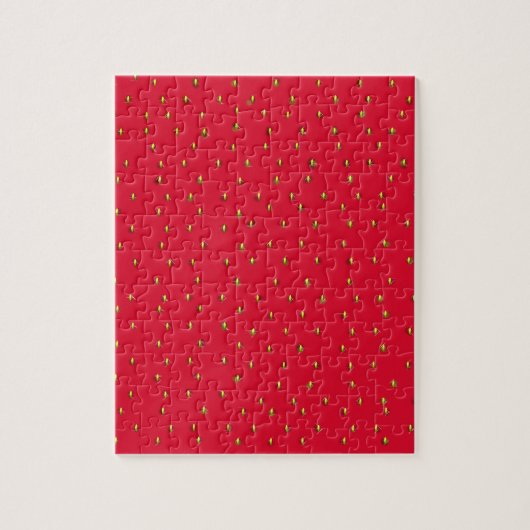 Sonniger Erdbeerhintergrund rot Puzzle (Vertikal)