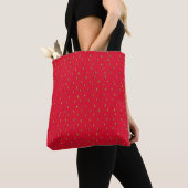 Sonniger Erdbeerhintergrund rot Tasche (Von Nahem)
