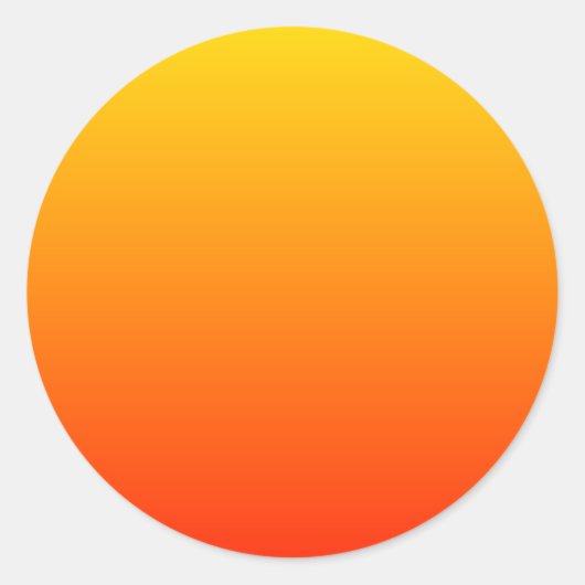 Sonniger Farbverlauf Runder Aufkleber (Vorderseite)