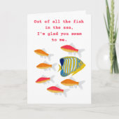 Sonniger Fisch am Valentinstag Karte (Vorderseite)