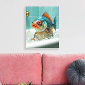 Sonniger Fisch im Bad Leinwanddruck (Insitu (Wohnzimmer))