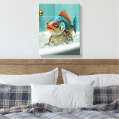 Sonniger Fisch im Bad Leinwanddruck (Insitu (Schlafzimmer))