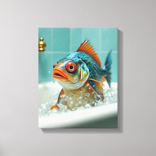Sonniger Fisch im Bad Leinwanddruck (Vorderseite)