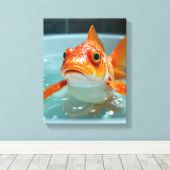 Sonniger Fisch im Bad Leinwanddruck (Insitu (Holzboden))