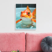 Sonniger Fisch im Bad Leinwanddruck (Insitu (Wohnzimmer))