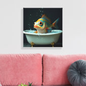 Sonniger Fisch im Bad Leinwanddruck (Insitu (Wohnzimmer))