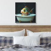 Sonniger Fisch im Bad Leinwanddruck (Insitu (Schlafzimmer))