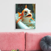 Sonniger Fisch im Bad Leinwanddruck (Insitu (Wohnzimmer))