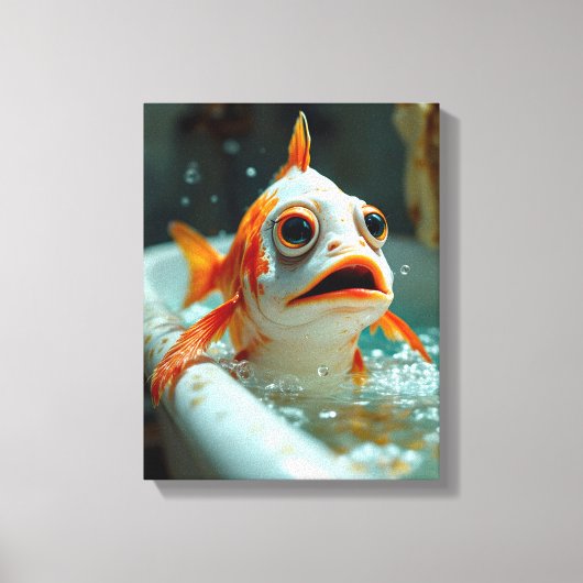 Sonniger Fisch im Bad Leinwanddruck (Vorderseite)