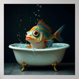 Sonniger Fisch im Bad Poster