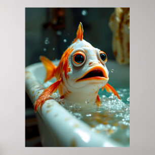 Sonniger Fisch im Bad Poster