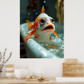 Sonniger Fisch im Bad Poster (Küche)