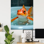 Sonniger Fisch im Bad Poster (Heimbüro)
