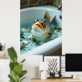Sonniger Fisch im Bad Poster (Heimbüro)