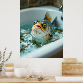 Sonniger Fisch im Bad Poster (Küche)
