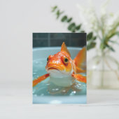 Sonniger Fisch im Bad Postkarte (Stehend Vorderseite)