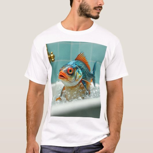 Sonniger Fisch im Bad T-Shirt (Vorderseite)