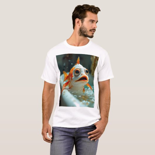 Sonniger Fisch im Bad T-Shirt (Vorne ganz)