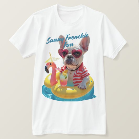 Sonniger französischer Spaß T-Shirt (Design vorne)
