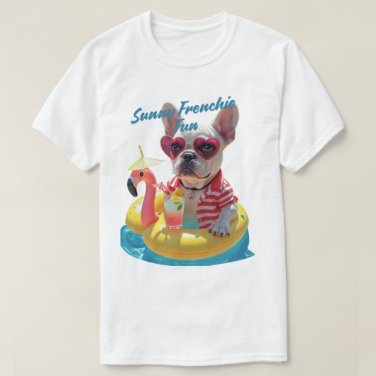 Sonniger französischer Spaß T-Shirt (Design vorne)