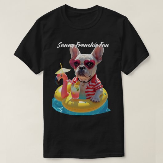 Sonniger Frenchie-Spaß T-Shirt (Design vorne)