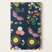 Sonniger Frühling bläst Blumendesign mit zitternde Planer (Rückseite)