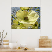 Sonniger Frühling Dogwood Kunstdrucke Poster (Küche)