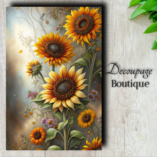 Sonniger Garten Art Decoupage Seidenpapier