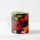 Sonniger Garten Zweifarbige Tasse (Vorderseite Links)