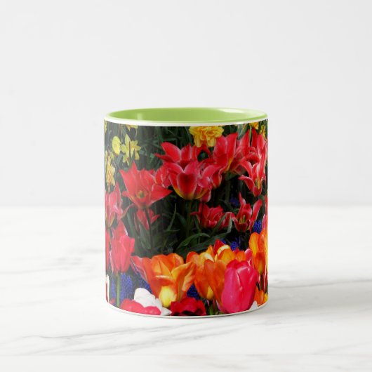 Sonniger Garten Zweifarbige Tasse (Mittel)