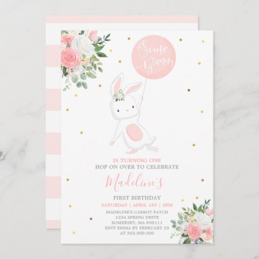 Sonniger Geburtstag Einladung etwas Sonnenschein G (Vorne/Hinten)