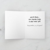 Sonniger Geburtstag, Giraffe, alt, 40. Karte (Innenseite)