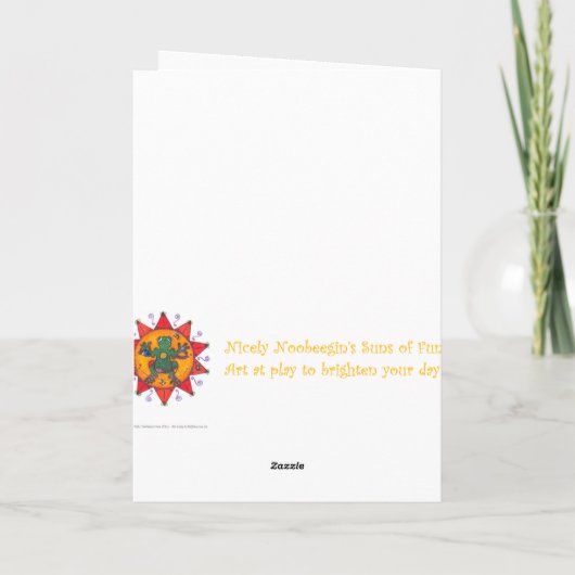 Sonniger Geburtstag - Gruß-Karte (gelber Karte (Rückseite)