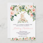 Sonniger Geburtstag pink Schöne Blumenladen, Einladung (Vorderseite)